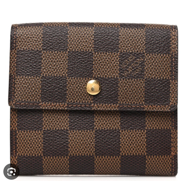 2012โLOUIS VUITTON Damier Ebene Pattern Elise Wallet - Picture 1 of 12